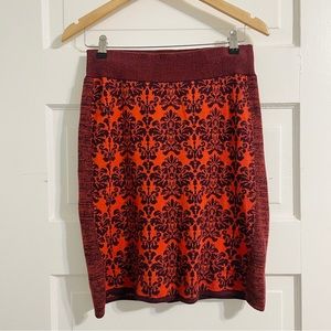 Anthropologie Moth Jacquard Pencil Sweater Skirt - Petite
